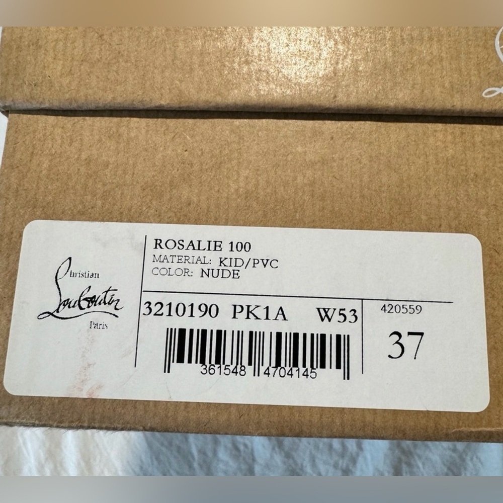 Christian Louboutin Rosalie 100 PVC Trimmed Leather Sandals - Picture 6 of 6